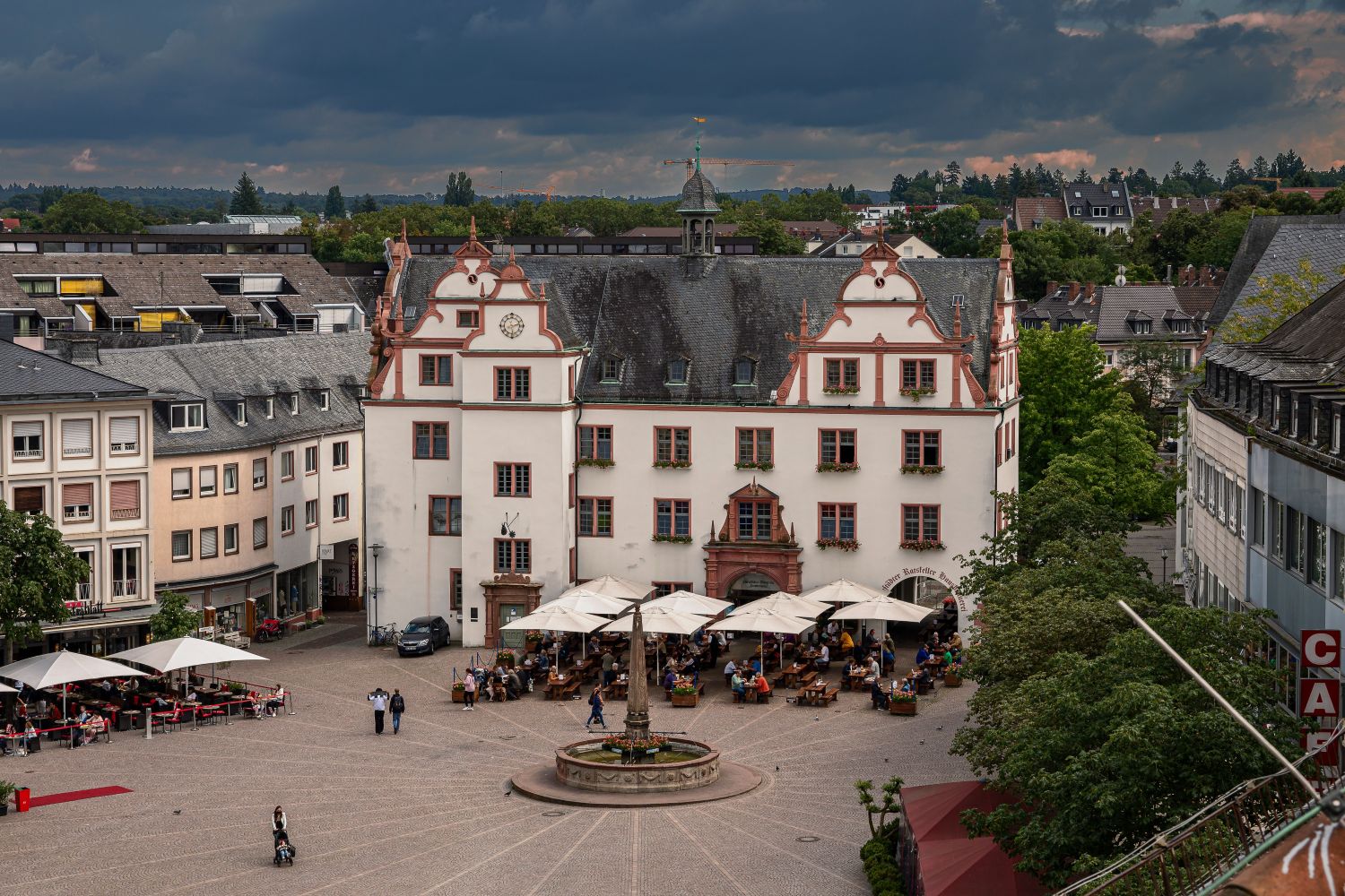 Mainz Innenstadt von oben 