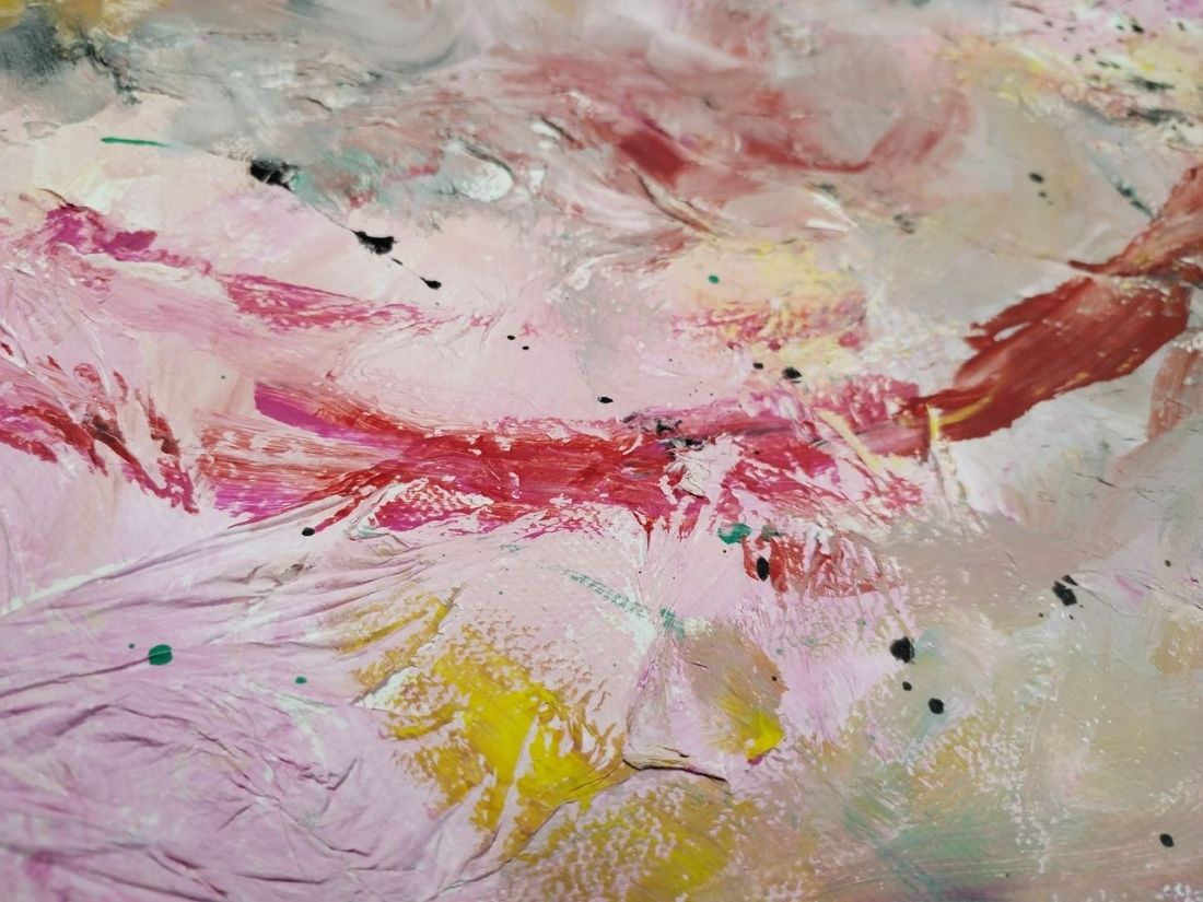 Acrylbild mit Strukturpaste.