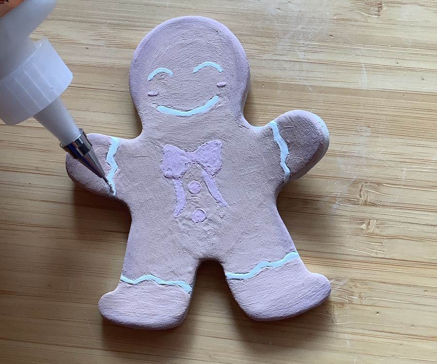 Lebkuchenfigur aus Keramik.