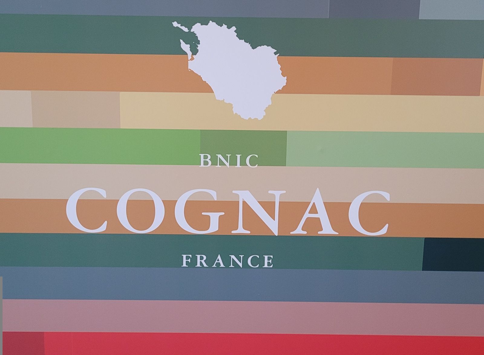 Cognac-Karte in Frankreich.