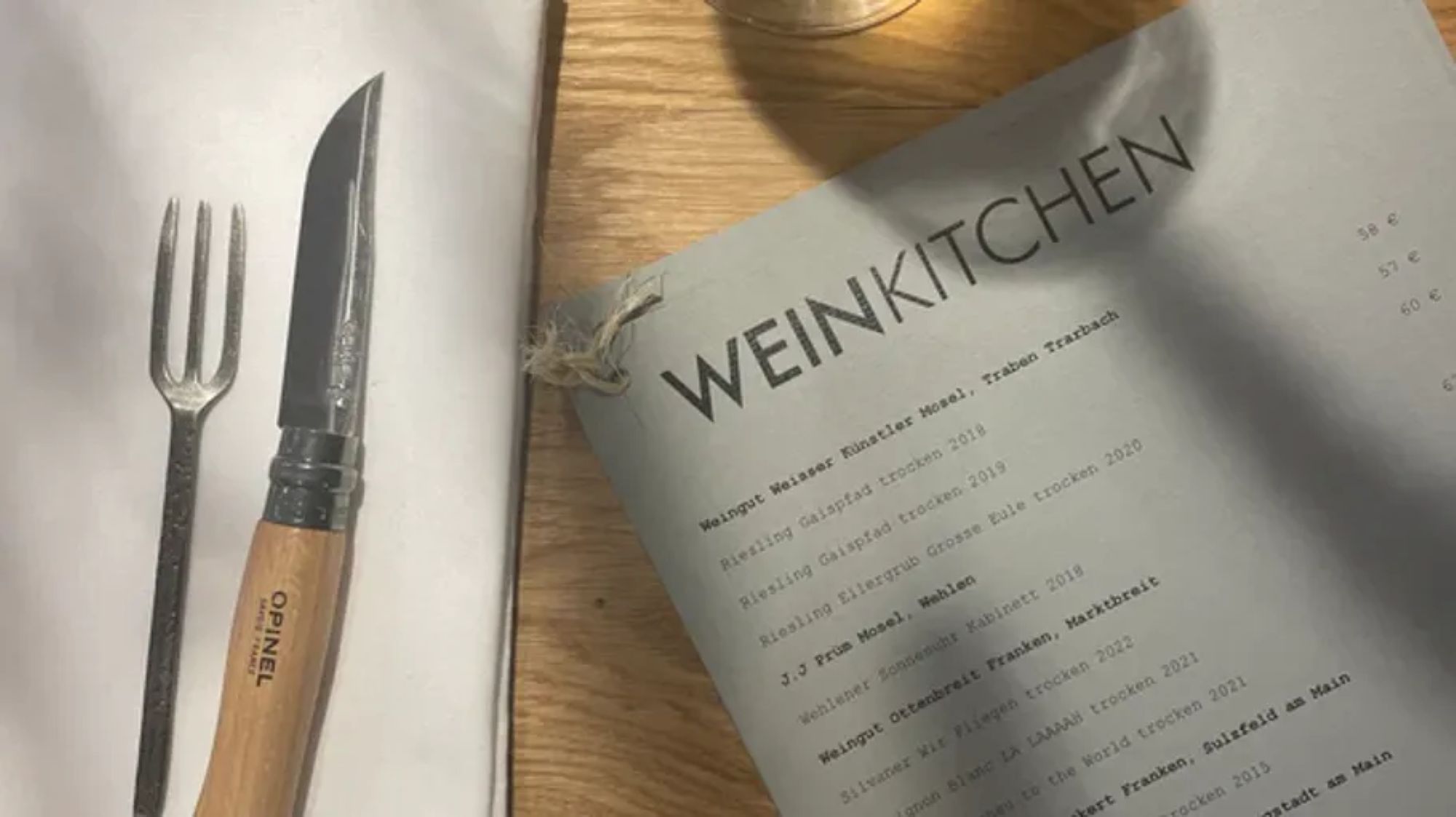 Weinkarte von WEINKITCHEN.